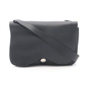 Hermes Shoulder Bag Sac Colorado GM Black Leather Canvas Ado Gm Shoulder Bag